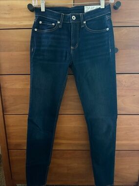Rag & Bone Dark Wash Cate Mid-Rise Ankle Skinny Jeans